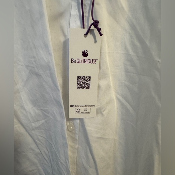 Gloria Vanderbilt Women's Amanda Button Down Shirt. NWT. White. Large - Picture 5 of 11